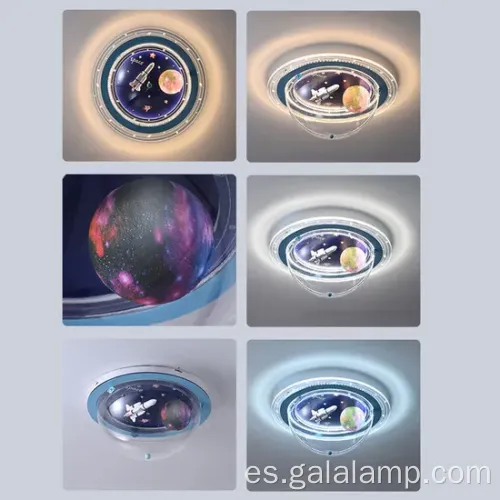 Luz de techo de cohete espacial único para las habitaciones de los niños